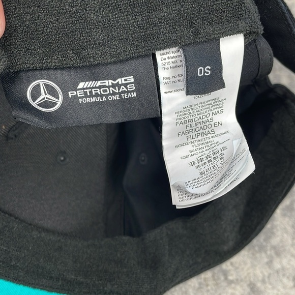 NWT Mercedes AMG Petronas F1 Logo Cap Baseball Hat Black Marriott Logo OS - Picture 8 of 11